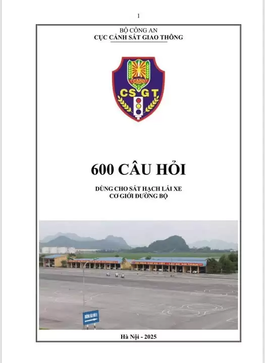 Bộ 600 Câu Hỏi Thi Bằng Lái Xe Năm 2026